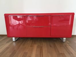 Retro Kommode rot hochglanz