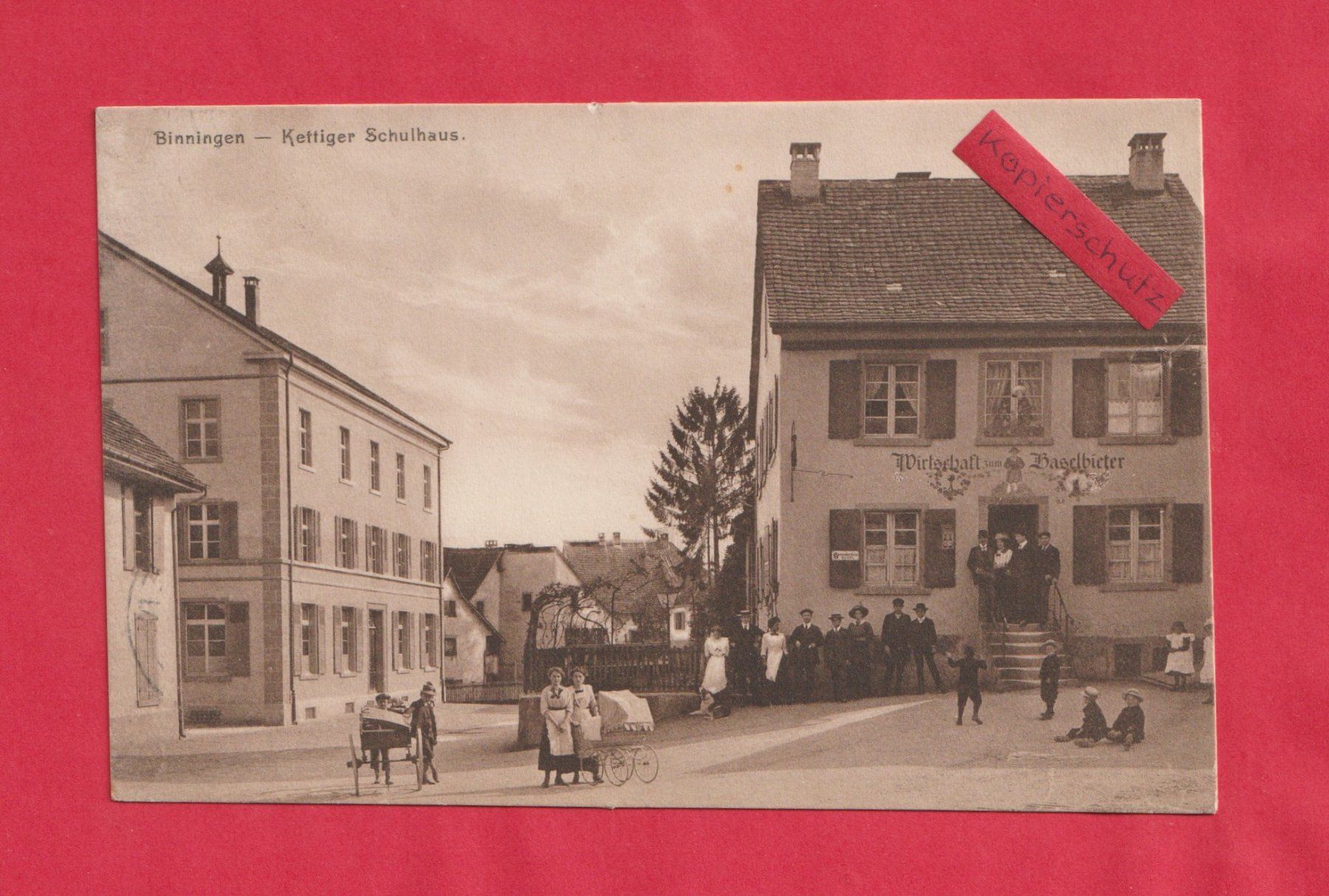 Cartoline postali: Ansichtskarte  Binningen Kettiger Schulhaus  anno ca. 1915 – Usato da Zürich venduto da Gill46