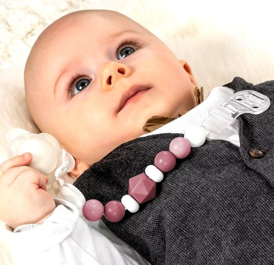 Succhiotti & catenelle porta ciuccio: Nuggikette rosa – Usato da Zürich venduto da Kris8050 9