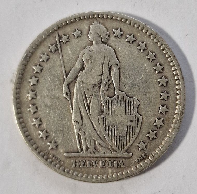 Tutti le monete: 2 Franken 1914 Schweiz Silber – Usato da Mitlödi venduto da Raphy1996 1