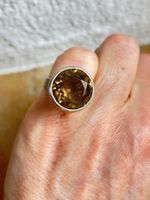 Vintage Silberring mit Rauchquarz (58)