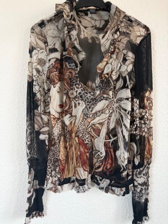 Top imprimé transparent Class Roberto Cavalli à manches long