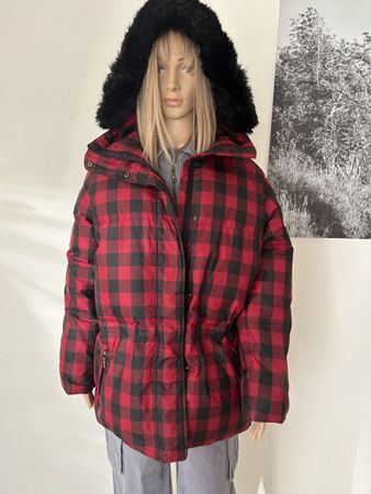 Warm Winter Coat Ralph Lauren, Red & Black, Zip doesn’t work