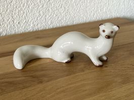 Porzellan Hermelin, Marder Figur UdSSR ca.1980 14,5 cm