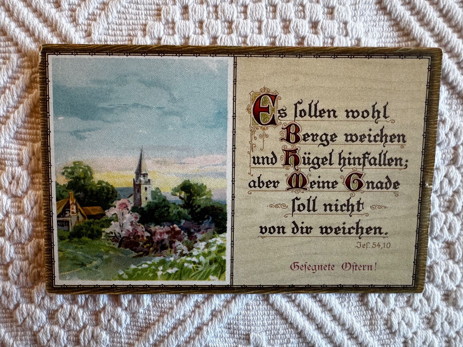 Cartoline postali: Ansichtskarte gesegnete Ostern, ungelaufen – Usato da Vellerat venduto da joromaur