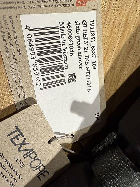 Guanti: NEU Jack Wolfskin Kinder Handschuhe Gr 104 – Usato da Unterwasser venduto da jan_jxh6 4