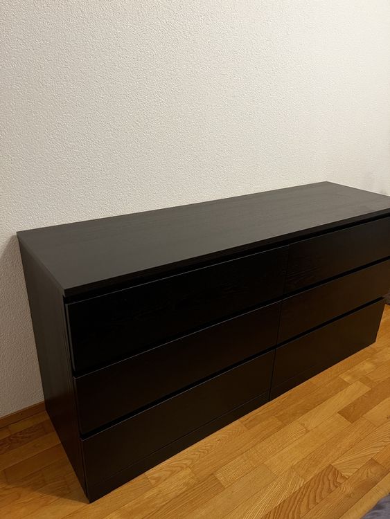 Re-Solution Schreibtischkommode Mit 6 Schubladen, Schwarz – Für A4-Ordner Bis 26x35 Cm