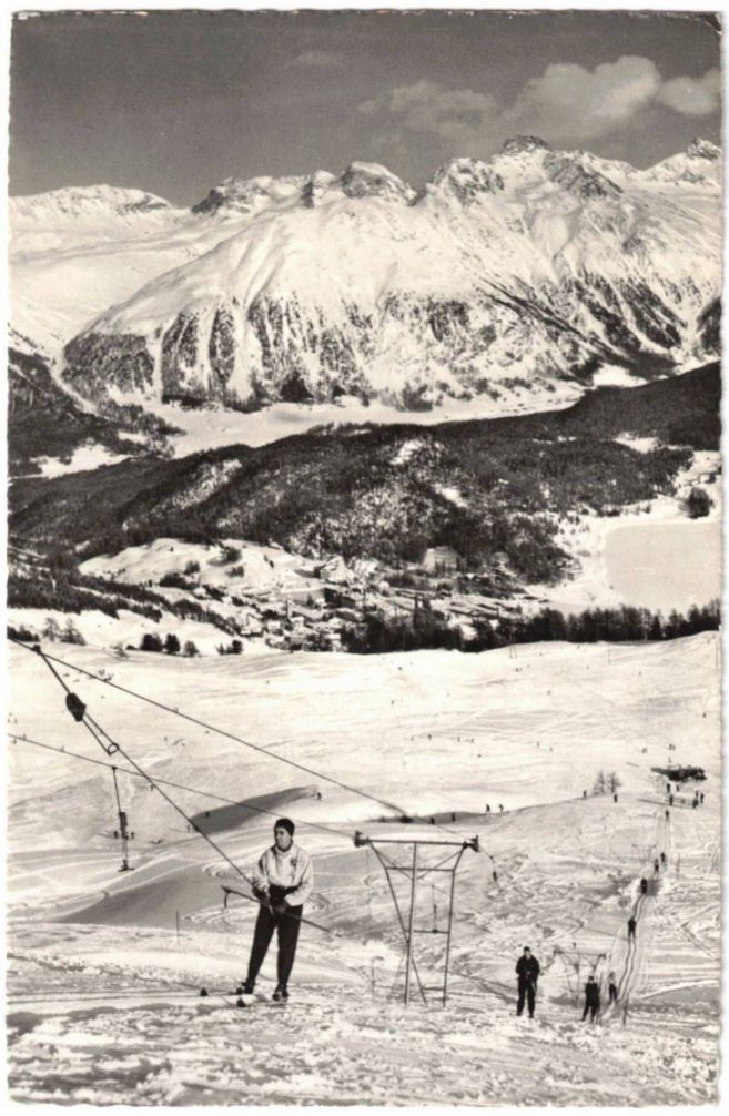 Cartoline postali: St. Moritz - Skilift Salastrains – Usato da Binningen venduto da Mountainrider