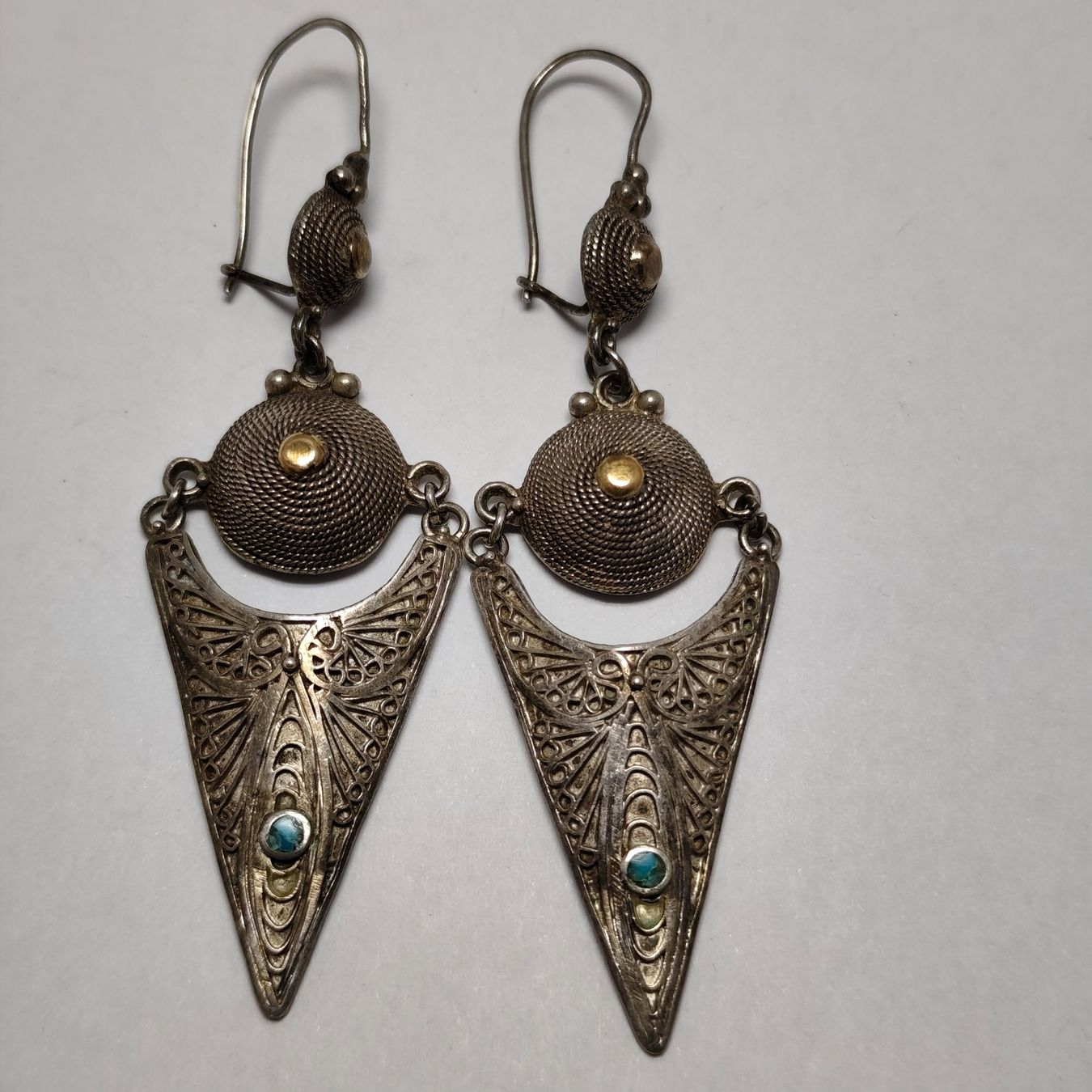Orecchini pendenti & Orecchini a lobo: Vintage Ethno Silber-Ohrhänger Türkis,  A1 – Usato da Châtelaine venduto da Tropic.Watch2 2