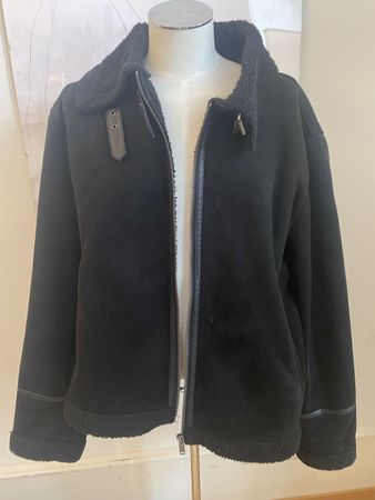 Faux Shearling Jacke, XXL, Schwarz, Top Zustand!