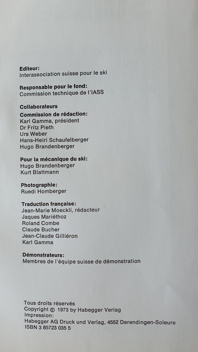 Libri: Manuel Ski Suisse, Interassociation Suisse, 1973 – Usato da Echandens venduto da annegug 4