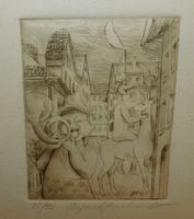 Lithografie limitiert u handsigniert v August Buchmann
