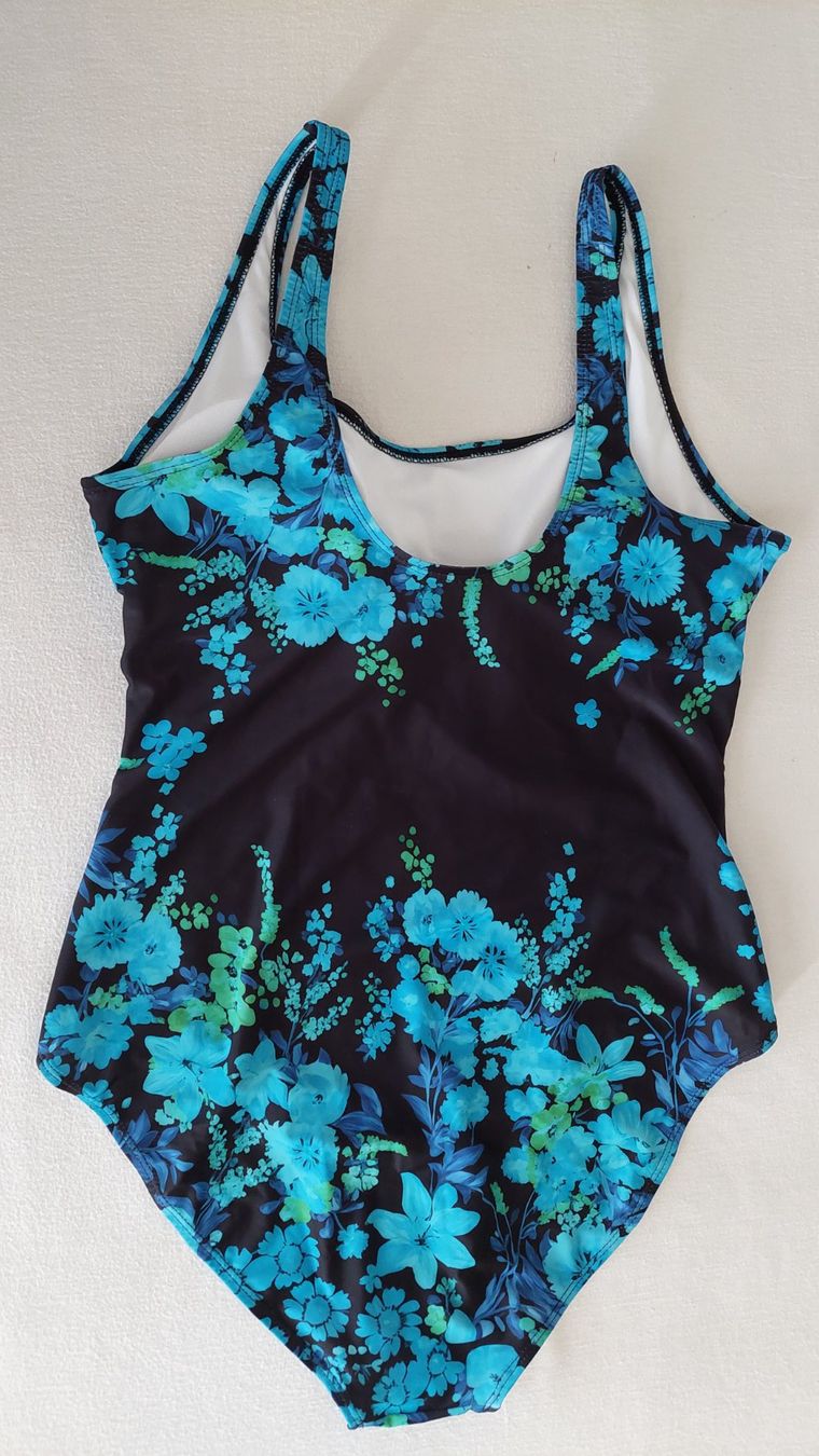 Costumi da bagno & Bikini: Neuer Badeanzug einteilig mit Blumen - Grösse XL / 44 – Nuovo (secondo la descrizione) da Oberwil BL venduto da Hunajakakku 2
