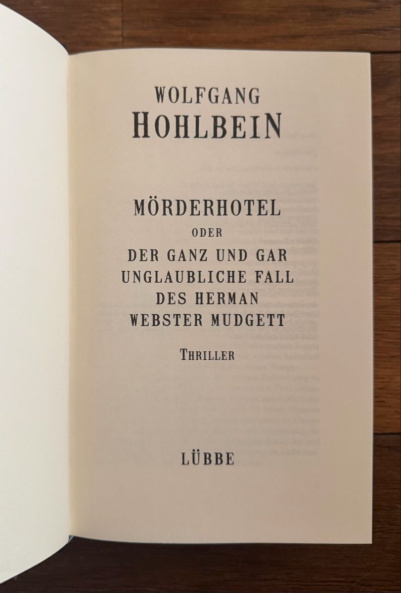 Libri: Mörderhotel - Wolfgang Hohlbein – Usato da Moosseedorf venduto da smushpuff