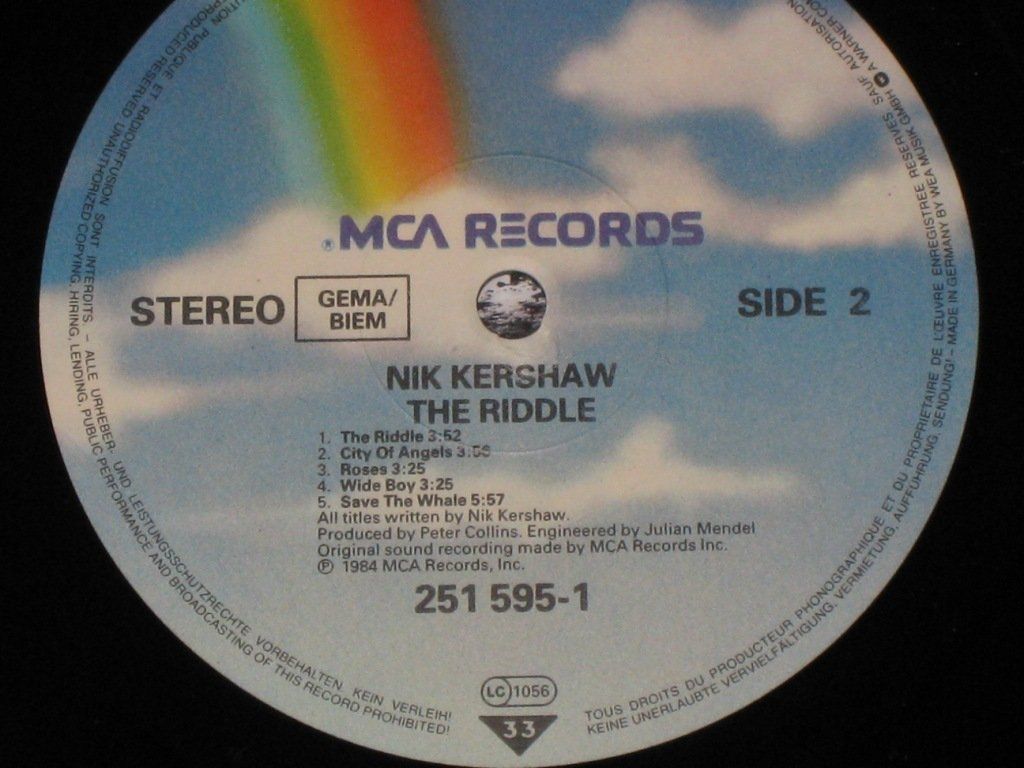 Vinyles: LP - NIK KERSHAW - THE RIDDLE – D'occasion à Steckborn par Quo7 2