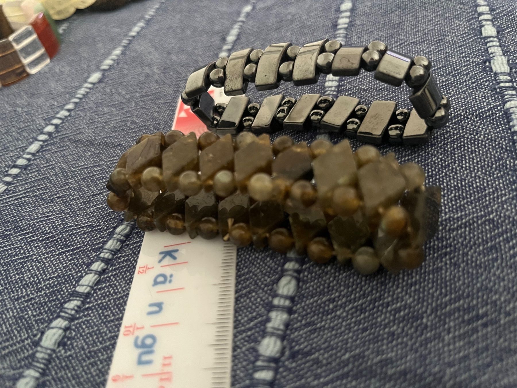 Bracciali & Braccialetti: Labradorit und Hämatit Edelsteinarmbänder – Usato da Bülach venduto da Ternove1