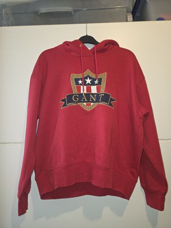 Sweat à capuche GANT rouge taille L – logo brodé