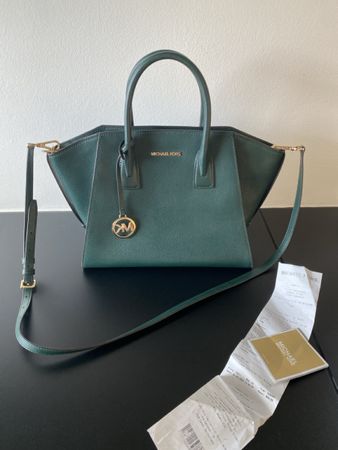 Wunderschöne Michael Kors SELMA, dunkelgrün, Leder, wie neu