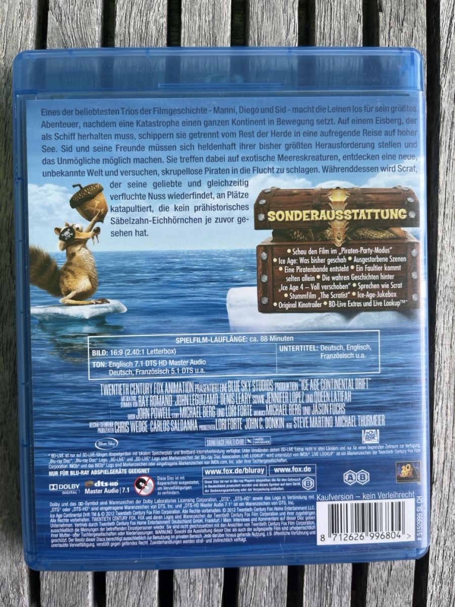 Tutti i DVDs: Bluray Ice Age 4 voll verschoben – Usato da Winterthur venduto da Sabbia99 1