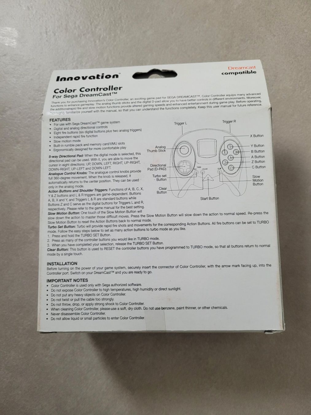 Controller: Dreamcast Controller mit OVP, neu!!! – Nuovo e nell'imballaggio originale da Uezwil venduto da -Retrogames- 2