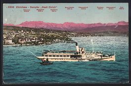 Dampfer Stadt Zürich auf dem Zürichsee