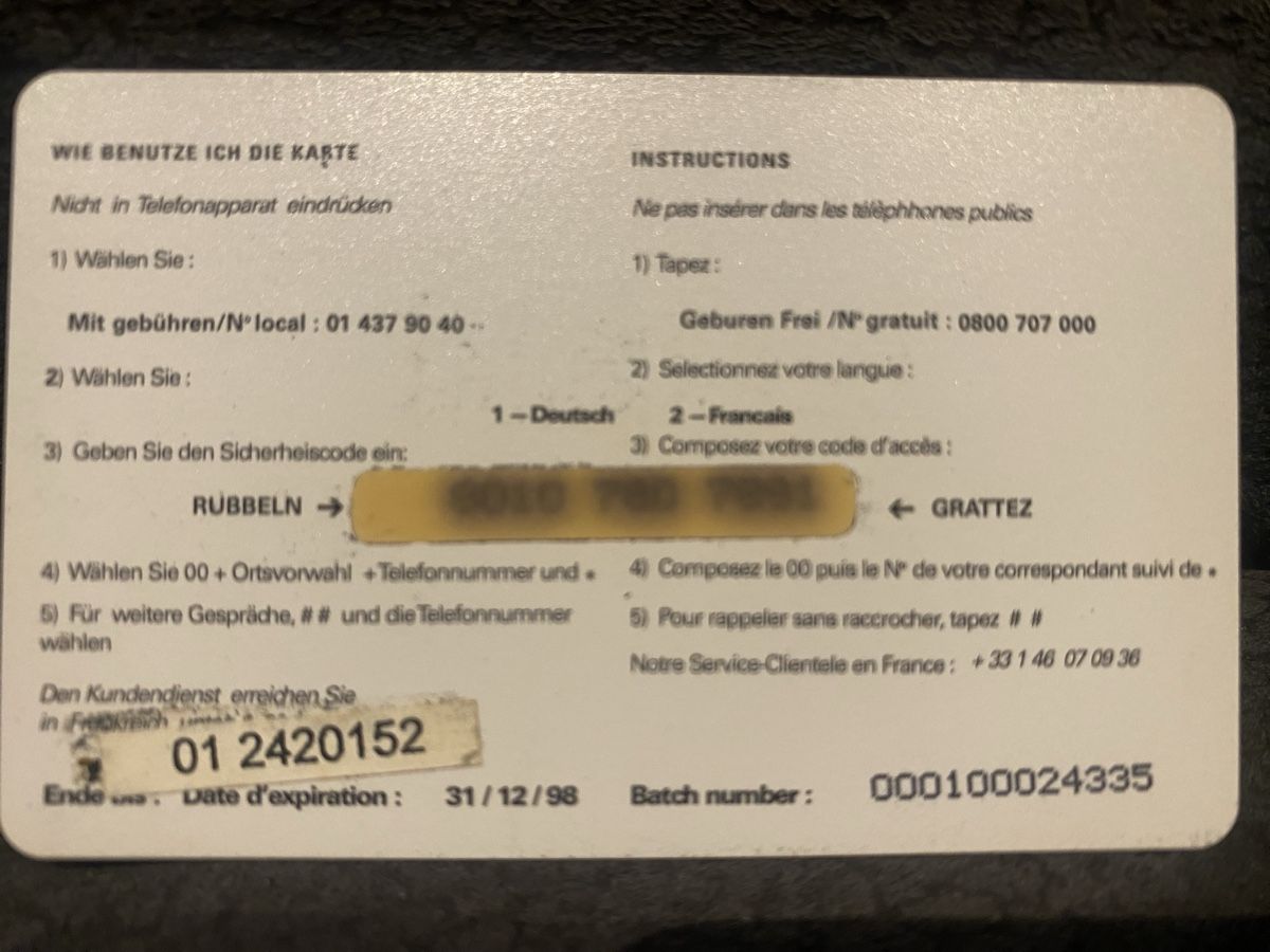 Schede telefoniche: Carte – Usato da Lausanne venduto da babacard10 1