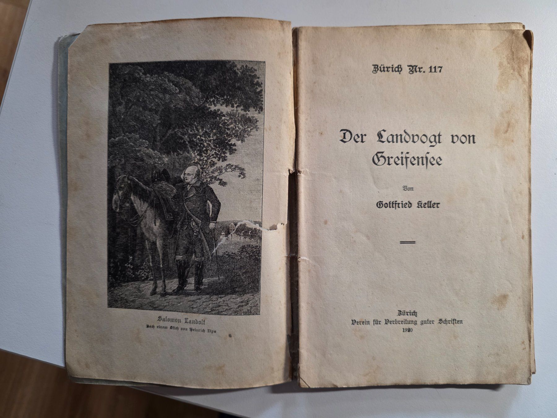 Libri: Der Landvogt von Greifensee - Gottfried Keller - 1920 – Usato da Walterswil BE venduto da Lonitti 2