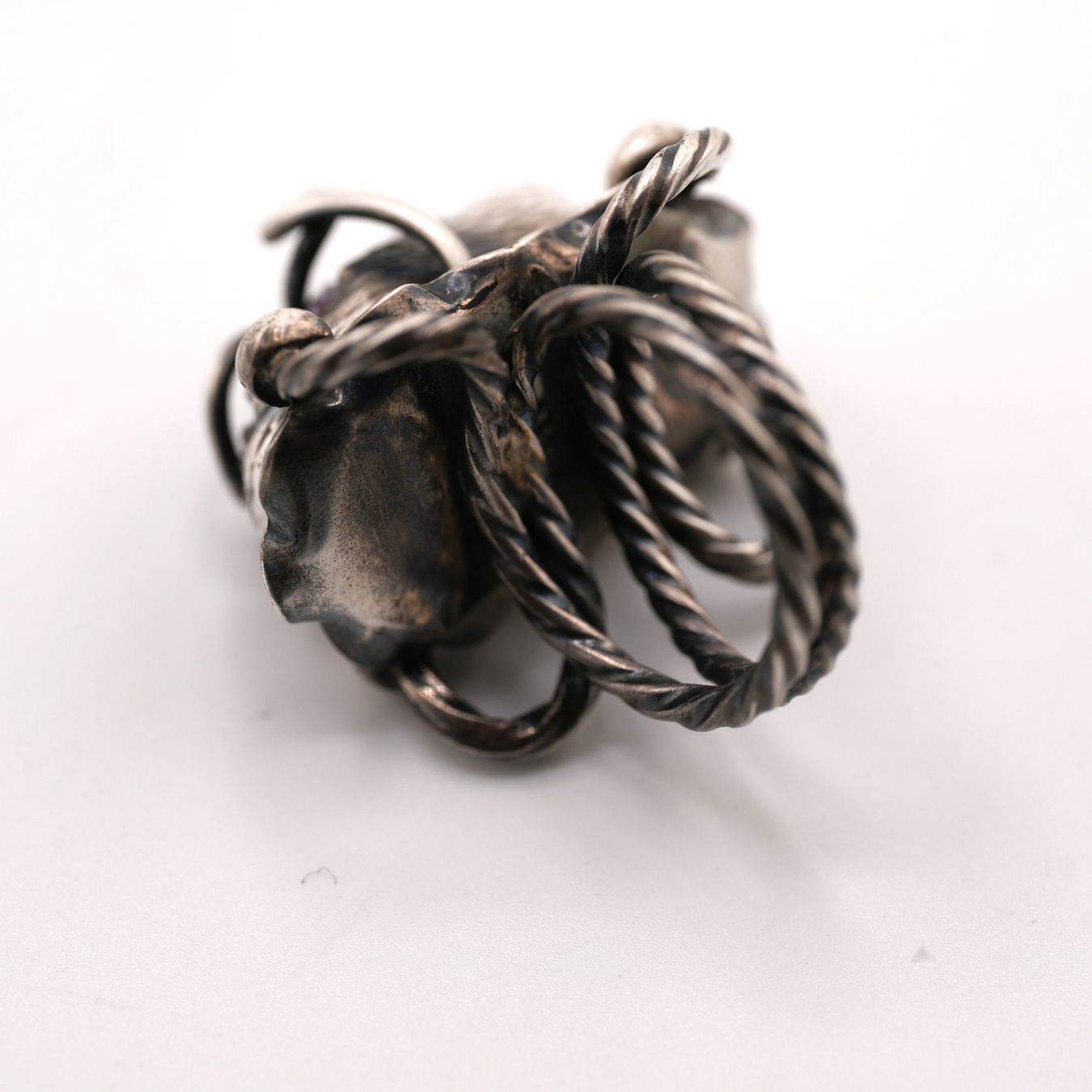 Anelli: Silberring mit Amethyst – Usato da Basel venduto da Vip24 4