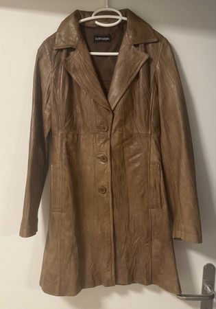 Ledermantel beige Leonardo, top Qualität, neuwertig!