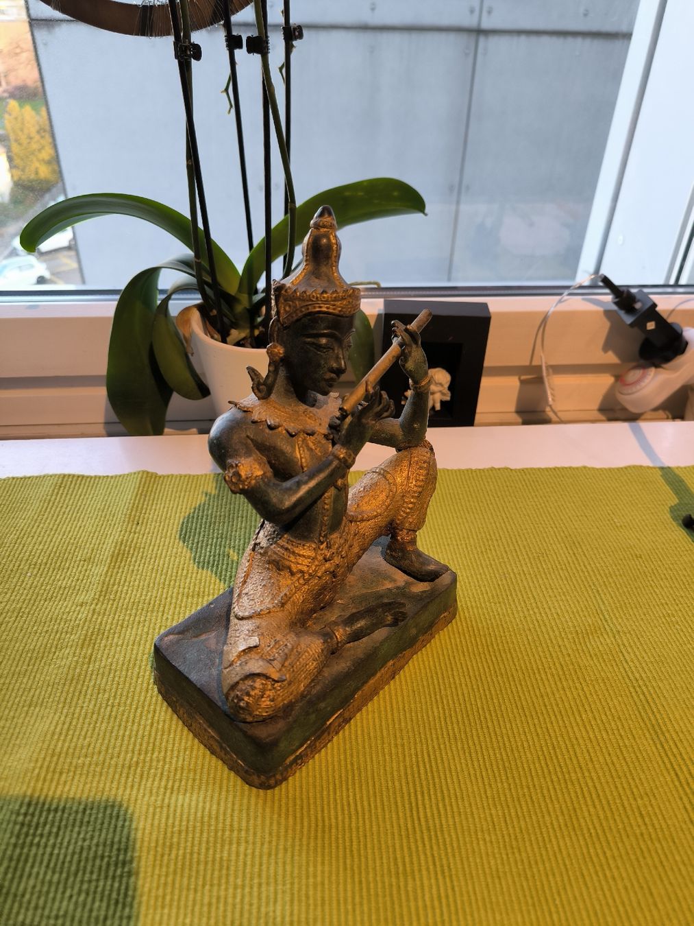 Sculture & Statue: Bronzefigur, Thai Figur, Flötenspieler Statue – Usato da Zürich venduto da protea59 1