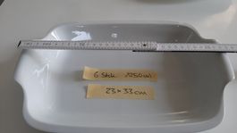 Auflaufformen aus Porzellan weiss 6 Stück