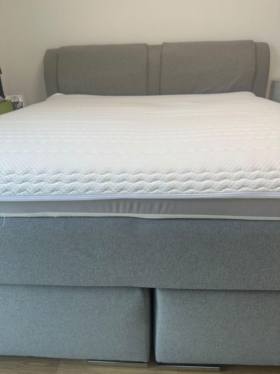 Jysk Letti: Boxspringbett mit Topper grau Doppelbett 180x200 cm – Usato da Münchenbuchsee venduto da IleanaT 2
