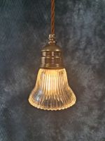 Sehr kleine antike Hänge Lampe ( Pressglas )