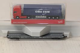Hupac Wagen CMA CGM   Fleischmann Spur N mit OVP