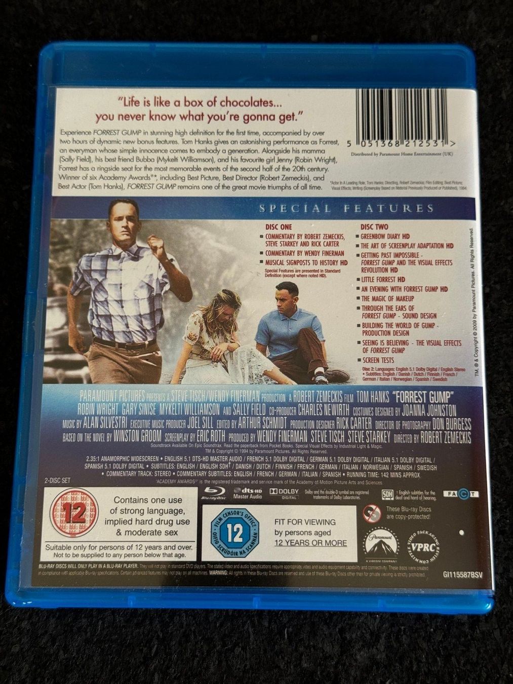 Tutti i DVDs: Forrest Gump EN/FR/DE/IT/SP Blu-ray Disc Tom Hanks – Usato da Fribourg venduto da tschjoly 1