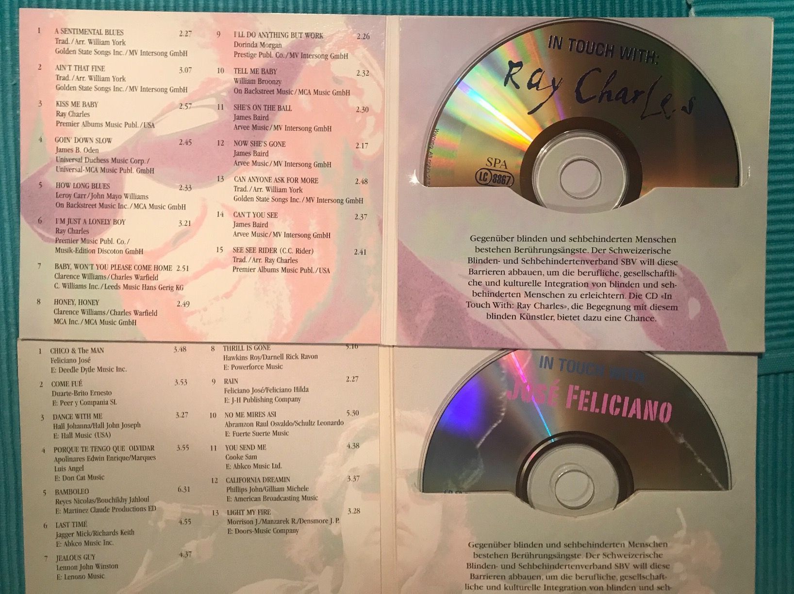 CD: 2 CD: Ray Charles + José Feliciano – Usato da Schliern b. Köniz venduto da Corinu59 1