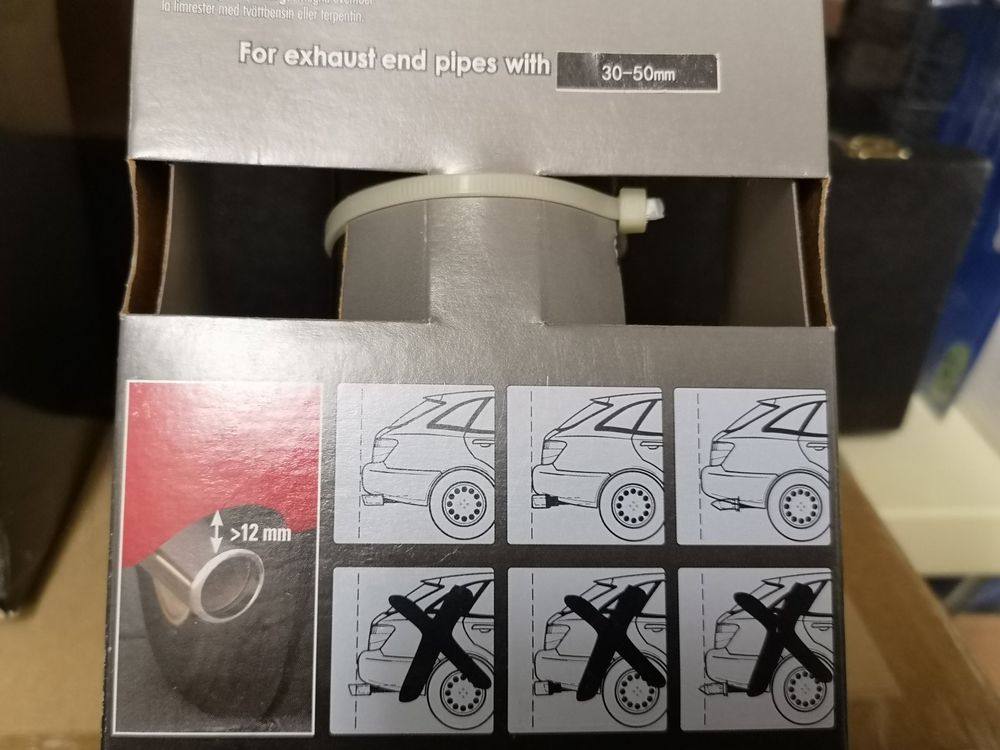 INLY Auspuff Attrappen Set - 3-teilig Edelstahl Chrom Für T.R.O.C