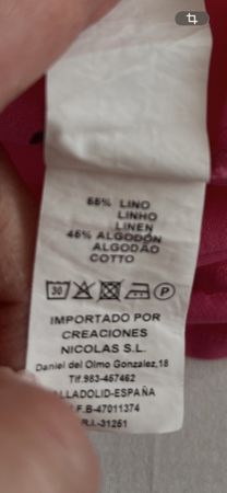 Damen Bluse pink Leinen Baumwolle Grösse unbekannt