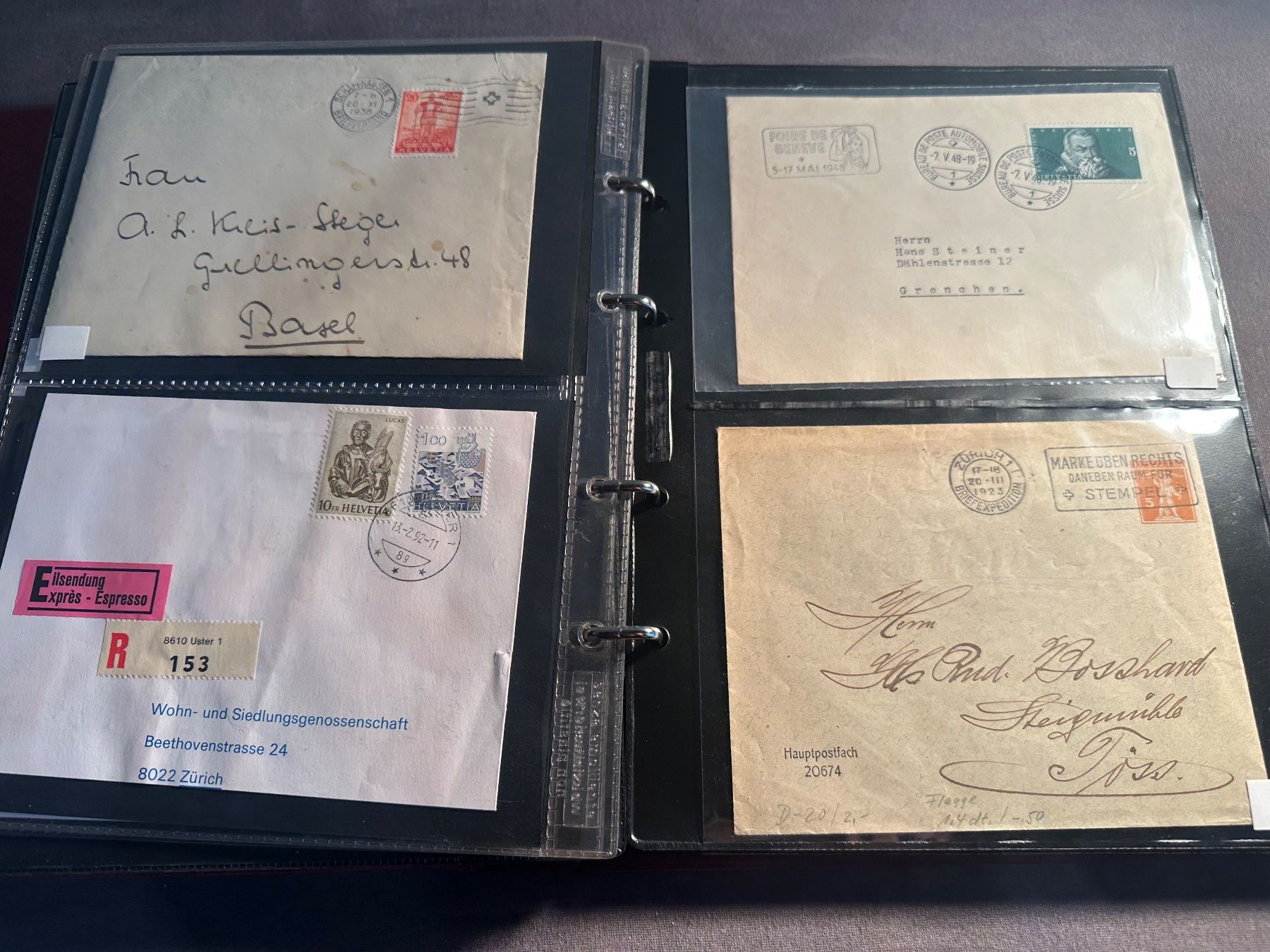 Tous les timbres: Album Schweiz Sammlung Briefe und FDC – D'occasion à Stettfurt par 2442 4