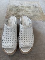 Sabot platform in pelle intrecciata bianca – 39