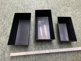 3 Backformen Set schwarz Metall gebraucht im Zustand