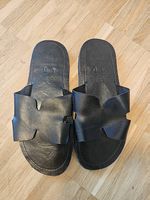 Leder Sandalen schwarz