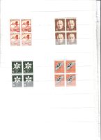 Pro Juventute bloc de 4 /diverses années 1938/1945/1946/1950