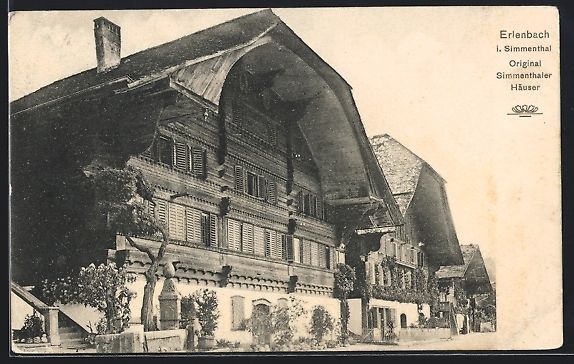 Cartoline postali: Erlenbach i. Simmental, Original Simment – Usato da Berlin venduto da bartko-reher