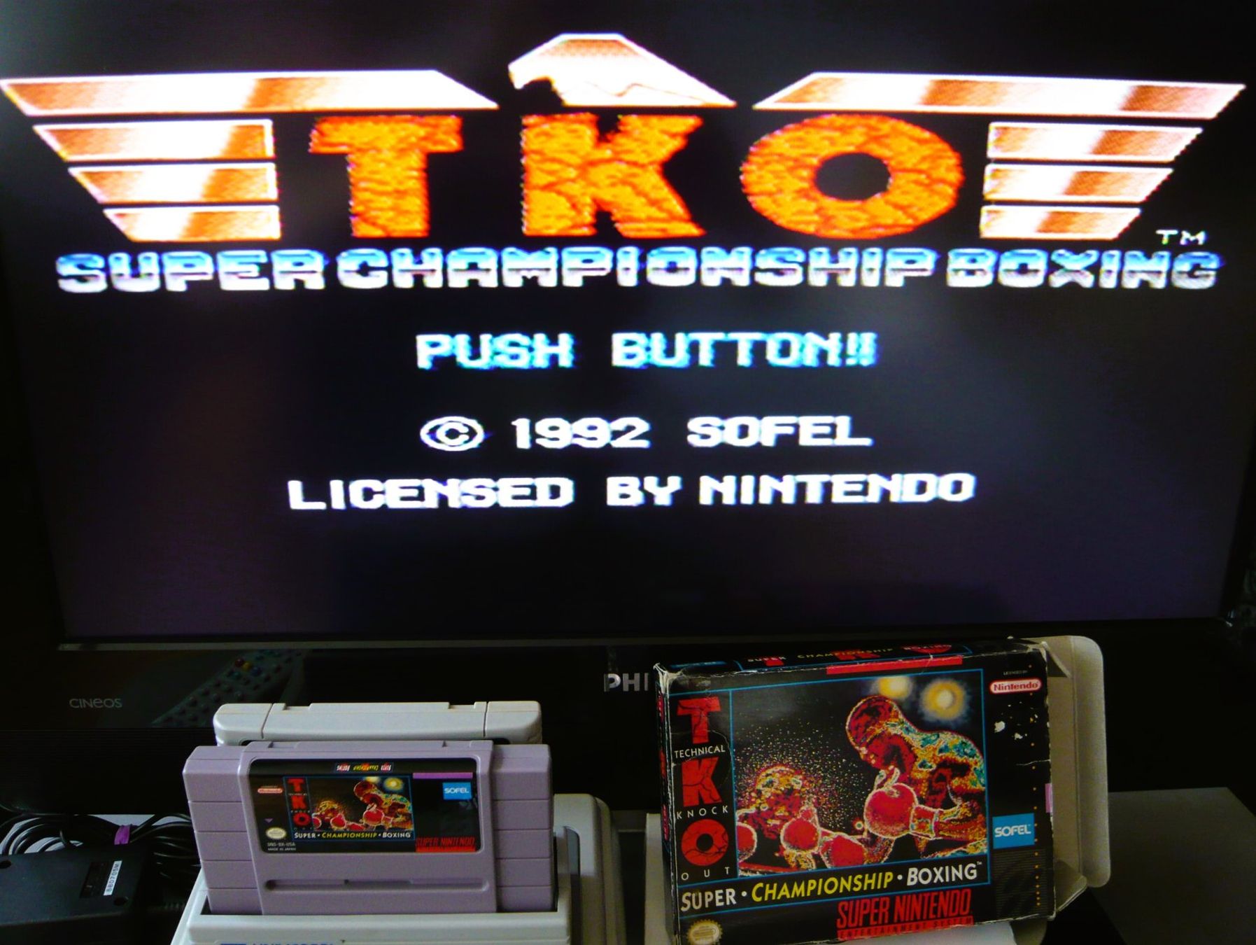 Nintendo Giochi: SNES: - TKO Superchampionship Boxing avec Boîte – Usato da Onex venduto da Jaguar1986
