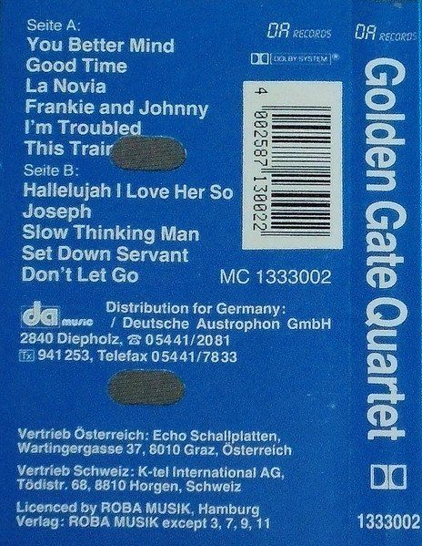 Musicassette: CASSETTE GOLDEN GATE QUARTET - GOSPEL – Usato da PORRENTRTUY venduto da RABAIS_SPORT 1