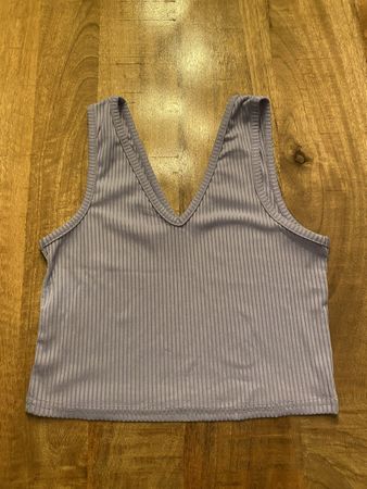 Modisches Top Crop Trägertop Lila Grösse S