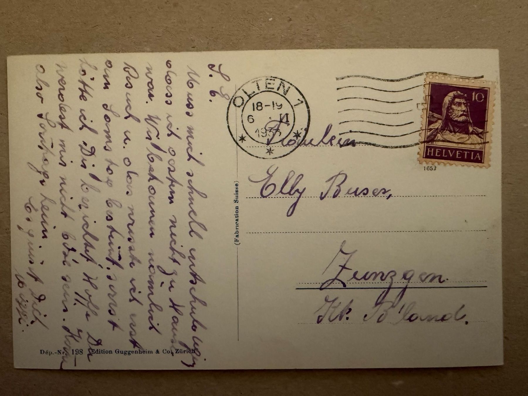 Cartoline postali: OLTEN - Partie an der Aare - Ansichtskarte – Usato da Tegerfelden venduto da siebenmacky 1