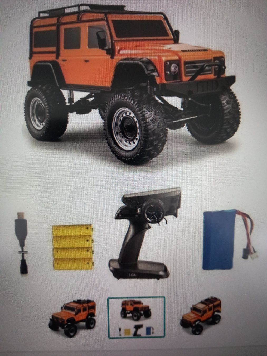 Modellismo RC: Landrover Defender Ferngesteuert orange – Nuovo e nell'imballaggio originale da Thun venduto da Spielzeug-Sale 1