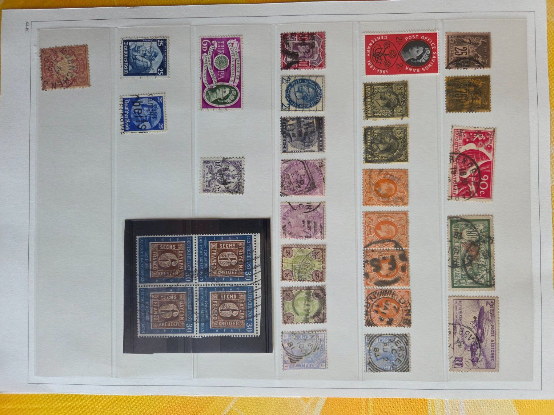 Tutti i francobolli: Ensemble de timbres-poste anciens divers, bon état – Usato da Penthalaz venduto da pfo_92kg 1